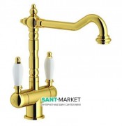 Смеситель для кухни Franke Old-England двухрычажный латунь золото 115.0315.598