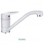 Смеситель для кухни Franke Novara-Plus однорычажный латунь покрытие Fragranit белый 115.0470.658