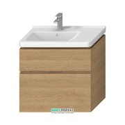 Тумба подвесная под раковину Jika Cubito 75 см вырез слева дуб H40J4254045191