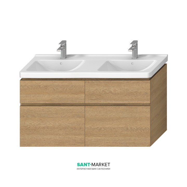 Тумба подвесная под раковину Jika Cubito 130 см дуб H40J4274025191