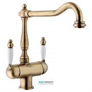Смеситель для кухни Franke Byblos двухрычажный для водопроводной и фильтрованной воды латунь бронза 115.0370.684
