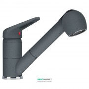 Смеситель для кухни Franke Novara-Plus однорычажный с выносным изливом латунь покрытие Fragranit графит 115.0470.674