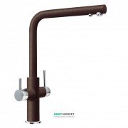 Смеситель для кухни Franke Neptune Clear Water двухрычажный для водопроводной и фильтрованной воды латунь хром/шоколад 115.0370.696