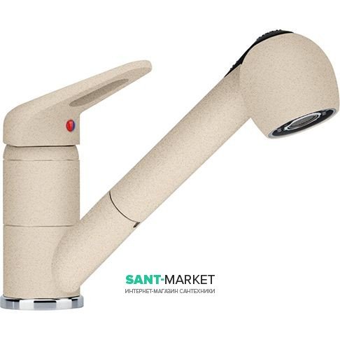 Змішувач для кухні Franke Novara-Plus змішувач з виносним зливом латунь покриття Fragranit бежевий 115.0470.665