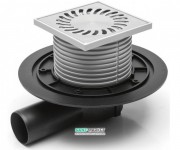 Зливний трап для балконів і терас МСН бічний стік з гратами 381A