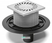 Зливний трап для балконів і терас МСН прямий стік з гратами 384A