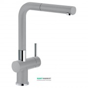 Смеситель для кухни Franke Active Plus Doc однорычажный с выносным изливом латунь покрытие Fragranite хром/серый камень 115.0373.889