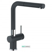 Смеситель для кухни Franke Active Plus Doc однорычажный с выносным изливом латунь покрытие Fragranite хром/оникс 115.0373.901