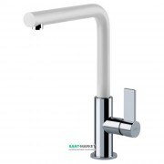 Смеситель для кухни Franke Neptune Evo однорычажный латунь покрытие Fragranite хром/белый 115.0373.929