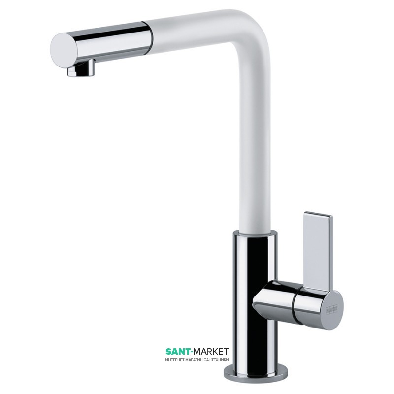 Смеситель для кухни Franke Neptune Evo однорычажный с выносным изливом латунь хром/белый 115.0373.944