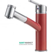 Змішувач для кухні Franke Smart змішувач з виносним зливом латунь нікель оптик / ретро червоний 115.0534.219