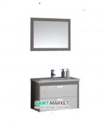 Тумба с раковиной и зеркалом Kolpa-san Sara 82 серый 507833