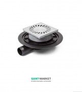 Сливной трап для балконов и террас МСН боковой сток с решеткой 382A