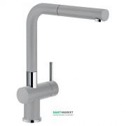 Змішувач для кухні Franke Active Plus Doc змішувач з виносним зливом латунь покриття Fragranite хром / сірий камінь 115.0373.889
