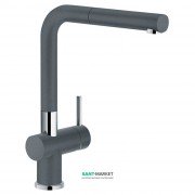 Смеситель для кухни Franke Active Plus Doc однорычажный с выносным изливом латунь покрытие Fragranite хром/графит 115.0373.890