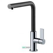 Смеситель для кухни Franke Neptune Evo однорычажный латунь покрытие Fragranite хром/черный 115.0373.930