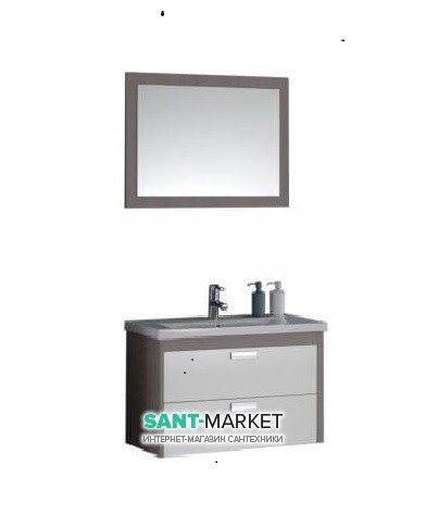 Тумба з раковиною і дзеркалом Kolpa-san Sara 82 сірий 507833