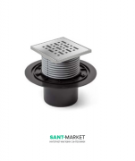 Зливний трап для балконів і терас МСН прямий стік з дизайнерської гратами Фокус F 384 NA