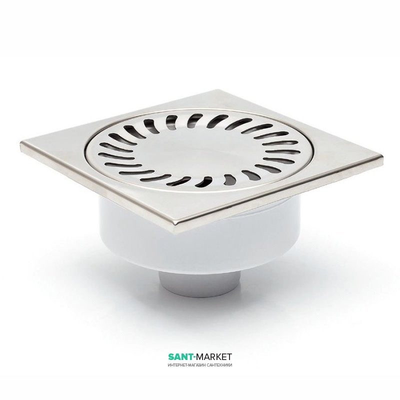 Зливний трап з сухим сифоном MCH Neptun з вертикальним випуском DN 50 нержавіюча сталь 320 XN