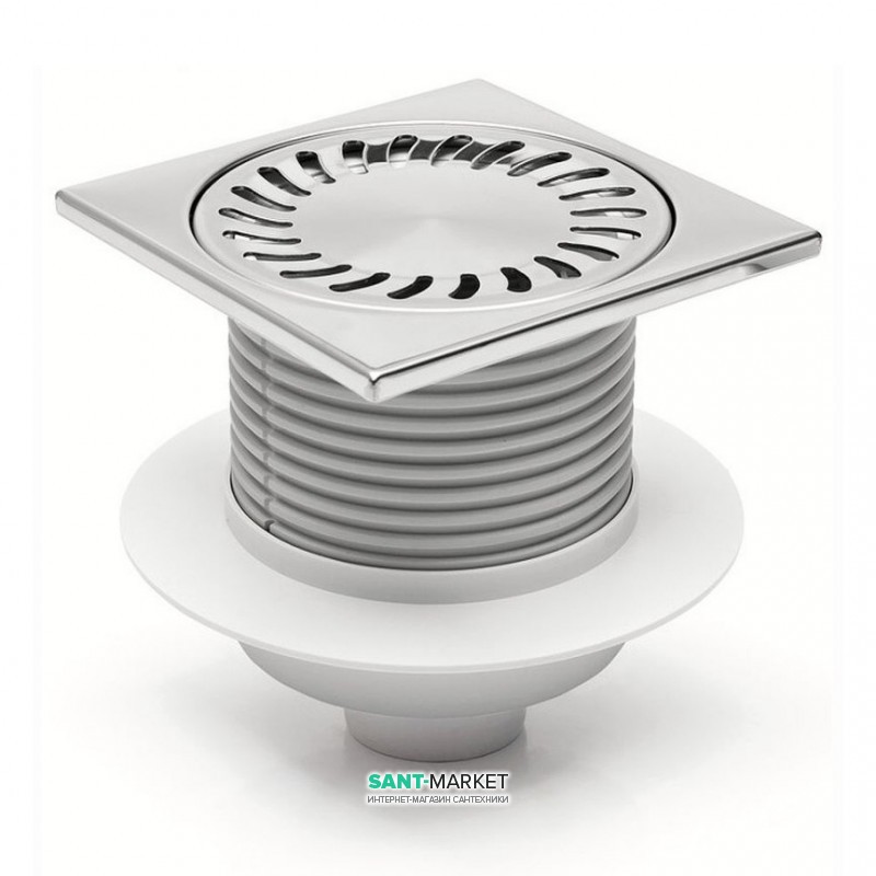 Сливной трап с сухим сифоном MCH Neptun с вертикальным выпуском DN 50 нержавеющая сталь 440 XL