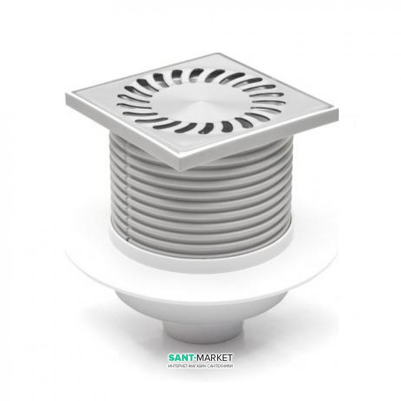 Зливний трап з сухим сифоном MCH Neptun з вертикальним випуском DN 50 нержавіюча сталь F 420 NXL