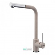 Смеситель для кухни Franke Sirius однорычажный с выносным изливом латунь покрытие Fragranite хром/бежевый 115.0476.822