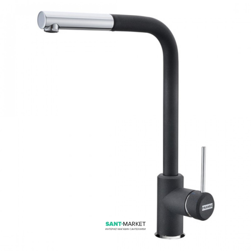 Змішувач для кухні Franke Sirius змішувач з виносним зливом латунь покриття Fragranite хром / графіт 115.0476.823