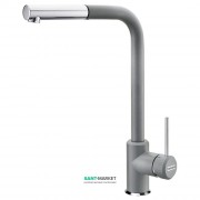 Смеситель для кухни Franke Sirius однорычажный с выносным изливом латунь покрытие Fragranite хром/серый камень 115.0476.824