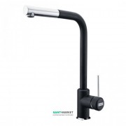 Смеситель для кухни Franke Sirius однорычажный с выносным изливом латунь покрытие Fragranite хром/оникс 115.0476.827