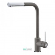 Смеситель для кухни Franke Sirius однорычажный с выносным изливом латунь покрытие Fragranite хром/шторм 115.0476.829