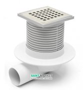 Сливной трап с гидрозатвором  MCH с горизонтальным выпуском DN 50 белый G 411 L