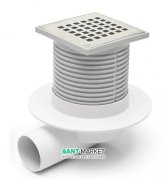 Зливний трап з гідрозатворів MCH з горизонтальним випуском DN 50 білий G 411 L