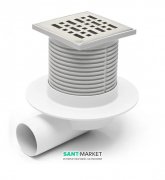 Сливной трап с гидрозатвором  MCH с горизонтальным выпуском DN 50 белый F 411 L