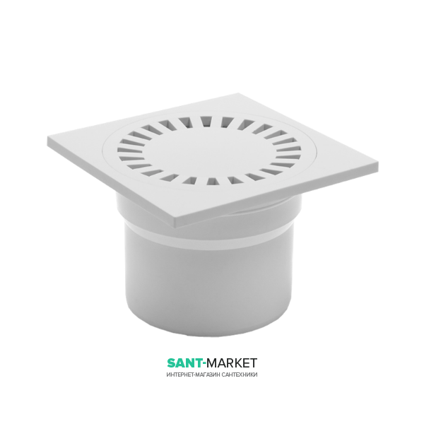 Зливний трап з гідрозатворів MCH з вертикальним випуском DN 110 білий 323 Р-b