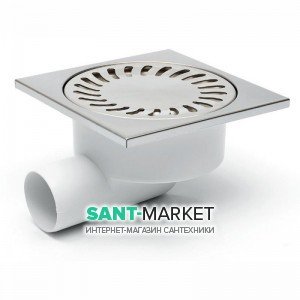 Зливний трап з сухим сифоном MCH Neptun з горизонтальним випуском DN 50 нержавіюча сталь 326 XN