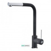 Смеситель для кухни Franke Sirius однорычажный с выносным изливом латунь покрытие Fragranite хром/графит 115.0476.823