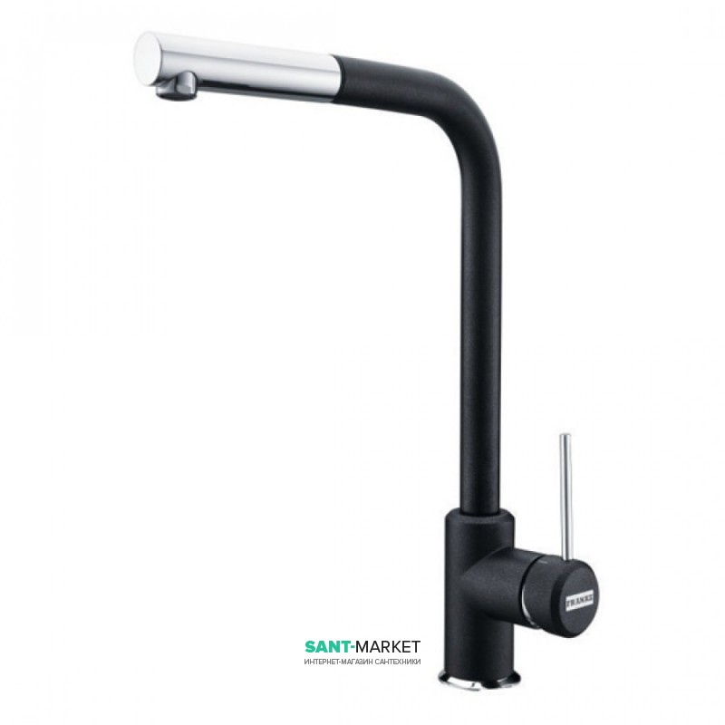 Смеситель для кухни Franke Sirius однорычажный с выносным изливом латунь покрытие Fragranite хром/оникс 115.0476.827