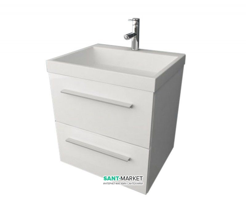 Тумба с раковиной Kolpa-san Jolie 60 подвесная белый 521518