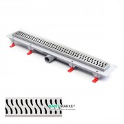 Жолоб водостічний МСН 450 мм з горизонтальним фланцем і матовою гратами Гармонія CH 450 HN 1