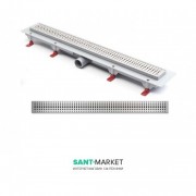 Жолоб водостічний МСН 850 мм з горизонтальним фланцем і матовою гратами Бейзік CH-850 BN 1