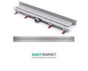 Желоб водосточный МСН 850 мм с вертикальным фланцем и матовой решеткой Бейзик CH 850 BN 3