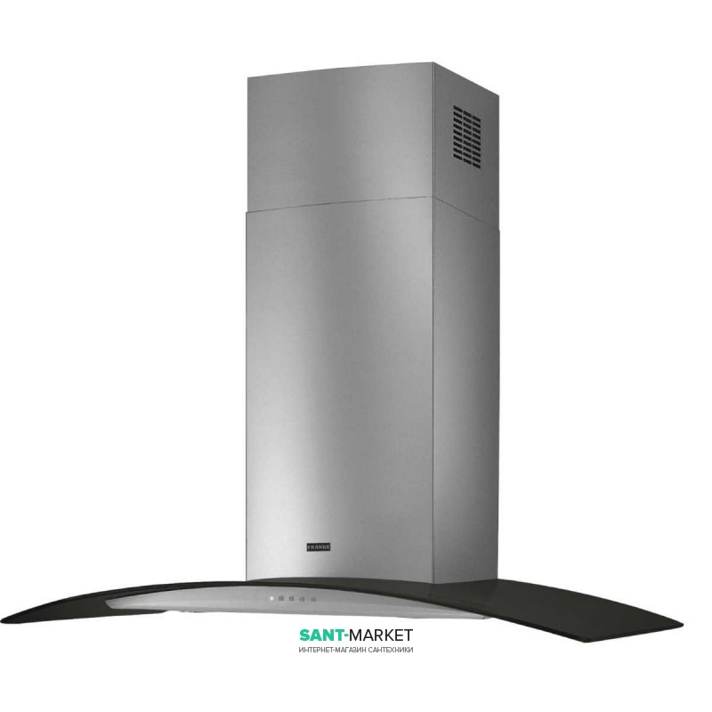 Витяжка для кухні пристінна Franke Glass Soft FGC 925 BK / XS LED нержавіюча сталь / чорне скло 110.0389.116