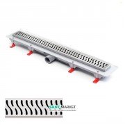 Жолоб водостічний МСН 1050 мм з горизонтальним фланцем і матовою гратами Гармонія CH 1050/50 HN 1