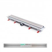 Жолоб водостічний МСН 450 мм з горизонтальним фланцем і полірованої гратами Бейзік CH 450 B