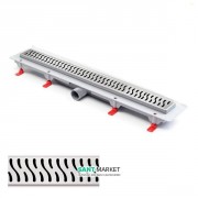 Жолоб водостічний МСН 750 мм з горизонтальним фланцем і матовою гратами Гармонія CH 750/50 HN 1