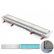 Жолоб водостічний МСН 650 мм з горизонтальним фланцем і матовою гратами Класик CH 650 / S40 KN 1