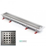 Жолоб водостічний МСН 1050 мм з горизонтальним фланцем і матовою гратами Бейзік CH 1050 / S40 BN 1