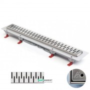 Жолоб водостічний МСН 750 мм з горизонтальним фланцем і матовою гратами Медіум CH 750 / S40 MN 1