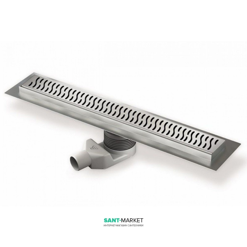 Жолоб водостічний МСН 750 мм з горизонтальним фланцем і матовою гратами Гармонія CH N 750 H 1
