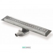 Желоб водосточный МСН 750 мм с горизонтальным фланцем и матовой решеткой Гармония CH N 750 H 1